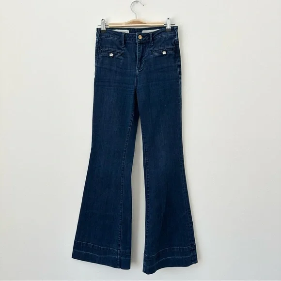 Anthropologie Pilcro "Superscript" High-Rise Wide Leg Flare Jeans - Picture 2 of 12